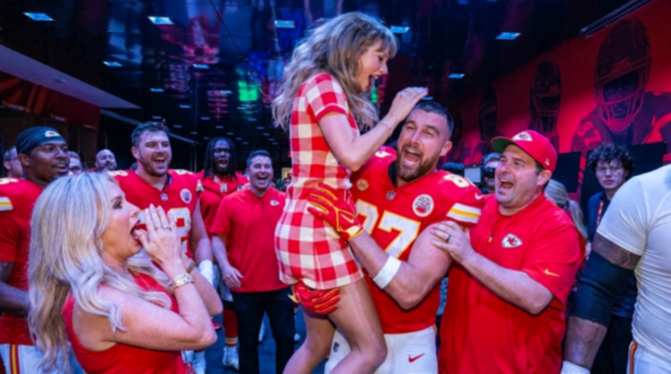 Taylor Swift Breaks NFL Protocol and Runs Onto the Field to Jump Into Husband Travis Kelce’s Arms After the Chiefs’ Stunning 31-10 Victory Over the Broncos in the NFL Season Opener - See the Full 2-Minute Rare Clip