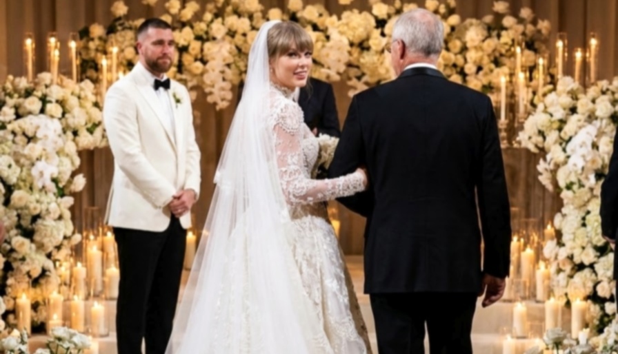 Vogue Finally Drops the First Close-Up Glimpse of Taylor Swift’s Custom Christian Dior Haute Couture Wedding Gown and Emotional Moment Walking Down the Aisle With Her Dad for Its 2026 Cover - Breaking the Internet After the Chiefs’ Thrilling 33-30 Overtime Win Over the Colts, Following Intense Online Pressure for Taylor to Share the Never-Before-Seen Photos