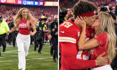 Brittany Mahomes Breaks NFL Protocol and Runs Onto the Field to Celebrate, Jump, Hug and Kiss Her Husband Patrick Mahomes After the Chiefs’ Spectacular 33-30 Overtime Victory Over the Colts - Brittany’s Overexcitement Couldn’t Hold Her Back, and Her Running Caused Her Makeup to Become Ruined, Revealing a Shocking Secret About All Her Plastic Surgery, While Her Husband Tried to Cover the Reveal - Fans Can’t Stop Talking About It... See the Full Never-Before-Seen Clip and Photos