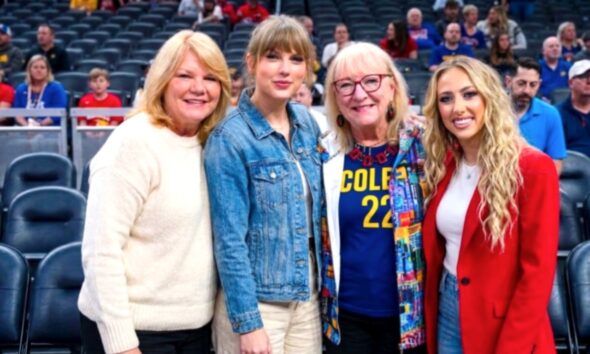 Taylor Swift Poses With Brittany Mahomes, Mom Andrea Swift and Donna Kelce at Gainbridge Fieldhouse During Fever vs. Lynx Game as Caitlin Clark Beats and Dismantles the Lynx Defense