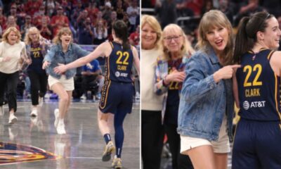 Taylor Swift Breaks WNBA Protocol and Runs Onto the Court to Celebrate With Caitlin Clark, Gives Her a Huge Hug and Points at the No. 22 on Her Back After Fever’s Thrilling 96-77 Win Over the Lynx - Mom Andrea Swift and Donna Kelce Are Seen Chasing After Her to Caution Her as an Overexcited Taylor Couldn’t Hold Herself Back... See the Full Never-Before-Seen Clip and Photos