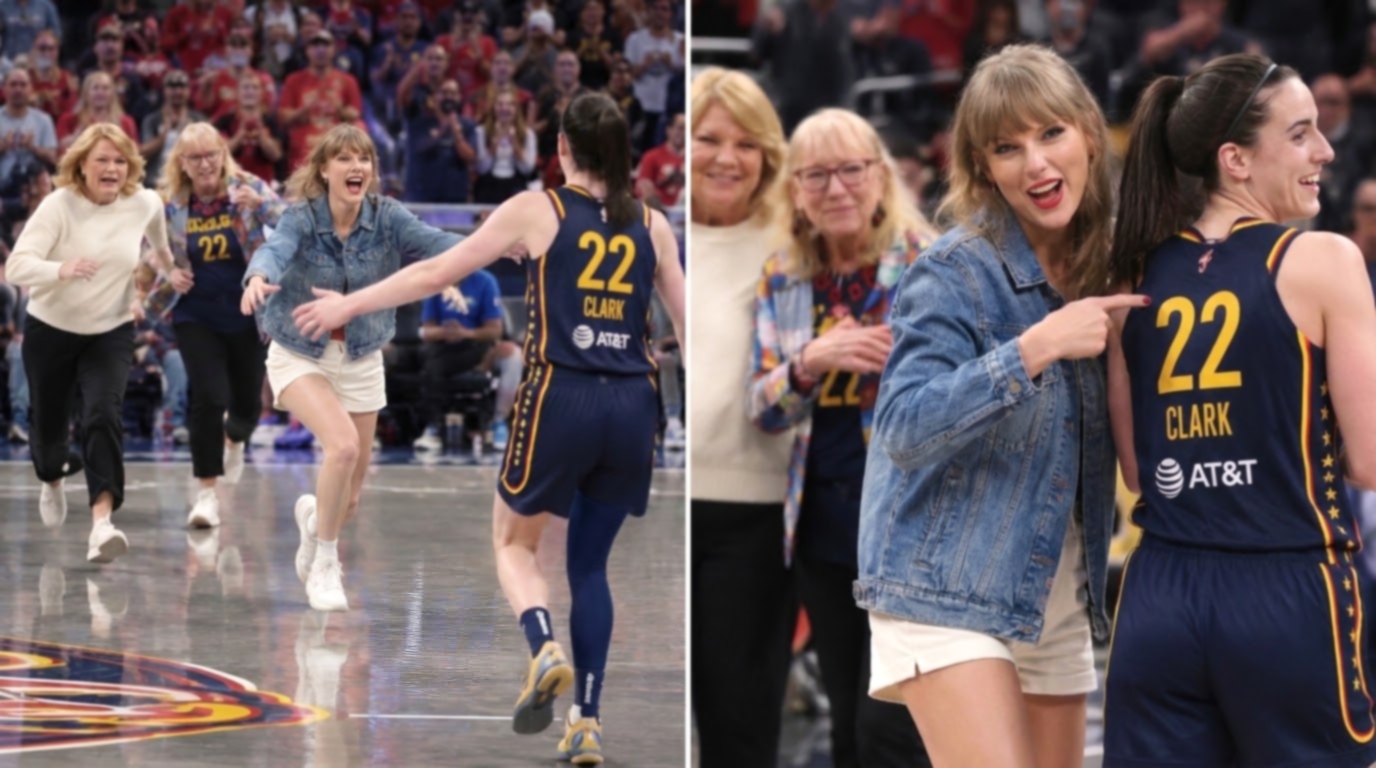 Taylor Swift Breaks WNBA Protocol and Runs Onto the Court to Celebrate With Caitlin Clark, Gives Her a Huge Hug and Points at the No. 22 on Her Back After Fever’s Thrilling 96-77 Win Over the Lynx - Mom Andrea Swift and Donna Kelce Are Seen Chasing After Her to Caution Her as an Overexcited Taylor Couldn’t Hold Herself Back... See the Full Never-Before-Seen Clip and Photos