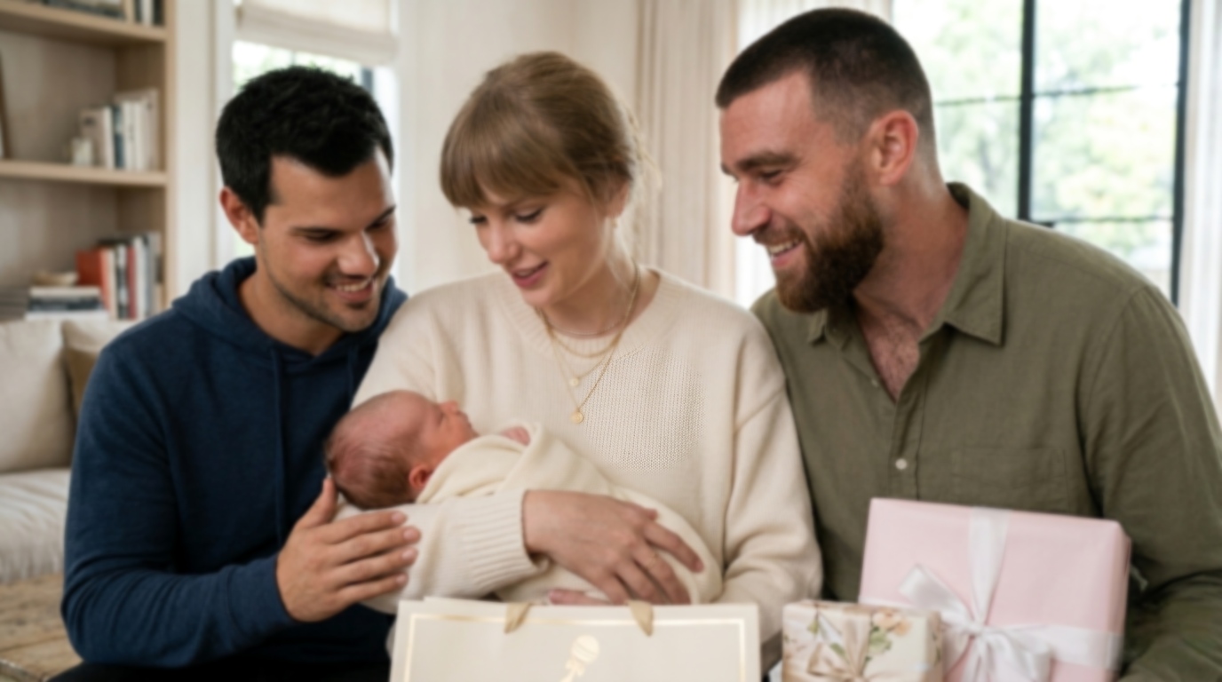 Taylor Swift and Travis Kelce Visit Taylor Lautner and His Wife Tay Following the Birth of Their Baby Girl - Taylor Sweetly Holds Newborn Lennon and Brings Thoughtful Gifts for the New Parents