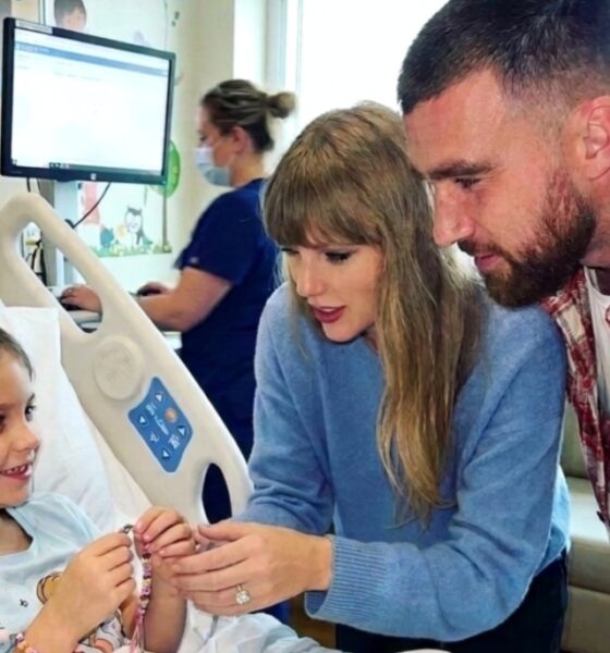 Taylor Swift and Husband Travis Kelce Share Sweet Moment With Dying Young Swiftie at Children's Mercy Hospital in Heartwarming New Photo