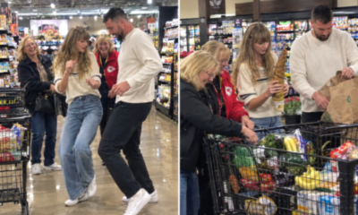 Taylor Swift and Husband Travis Kelce, Alongside Moms Donna Kelce and Andrea Swift Steal the Spotlight in New Photos at a Kansas City Grocery Store Playing “Cleveland” From The Life of a Showgirl: The Encore as the Couple Shows Off Sweet Dance Moves and Both Moms Laugh After Taylor Drops the Encore