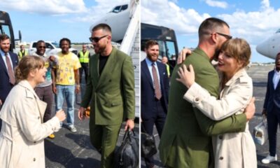 Taylor Swift Breaks Airport Protocol and Runs to Welcome and Hug Husband Travis Kelce as He Arrives in Florida With His Chiefs Teammates Ahead of the Chiefs vs. Dolphins Game in New Photos