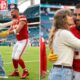 Taylor Swift Breaks NFL Protocol Again as She Runs Onto the Field to Hug and Kiss Husband Travis Kelce Before the Chiefs vs. Dolphins Game Begins