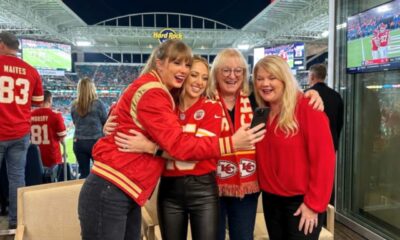 Taylor Swift, Brittany Mahomes, Donna Kelce and Andrea Swift Steal the Spotlight as They Pose Together in the Hard Rock Stadium VIP Suite After Celebrating the Chiefs’ Thrilling 24–10 Win Over the Dolphins While Cheering on Travis Kelce and Patrick Mahomes