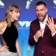 Taylor Swift’s Husband Travis Kelce Steals the Spotlight on the VMAs Red Carpet, Recreates Taylor’s Internet Breaking Meme and Proudly Points to His Wedding Ring as He Shouts “That’s My Wife!” After Making a Stunning Arrival to Support Her as She Receives the Inaugural MTV VMA Artist Directors Honors