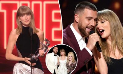 Taylor Swift and Her Husband Travis Kelce Steal the Spotlight Again at the VMAs as Taylor Dedicates Her Video of the Year Award to Dolly Parton and Calls Her Overexcited Husband on Stage for a Special “9 to 5” Duet That Has Celebrities and Guests Giving a Standing Ovation