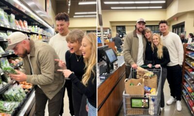 Taylor Swift and Travis Kelce, Alongside Patrick and Brittany Mahomes, Steal the Spotlight in a Rare Kansas City Grocery Run in New Photos, as Travis Shops for Ingredients to Cook for His Wife Taylor to Celebrate Her 2026 MTV VMA Wins After the Chiefs’ 24–10 Victory Over the Dolphins