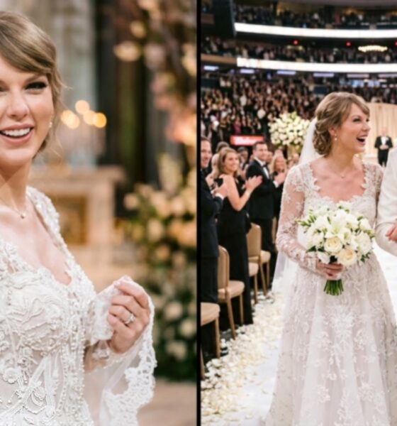 Taylor Swift Finally Drops the First Official Wedding Photos and Video from their Star-studded MSG Wedding Showing her Goddess Dior Wedding Dress after Dakota Johnson Recently Said the wedding was never coming out