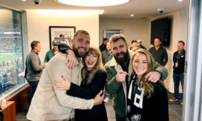 Taylor Swift and Husband Travis Kelce, Alongside Jason Kelce and Wife Kylie Kelce, Steal the Spotlight Inside Soldier Field’s VIP Suite During the Eagles vs. Bears Game in New Photos After Kylie Recently Won a Family Game and Made One Sweet Request - That They All Attend Together
