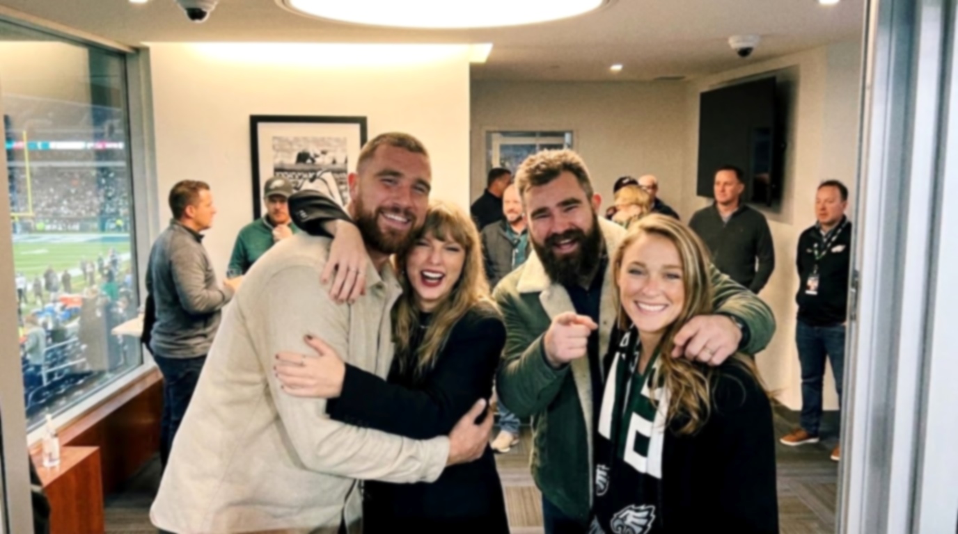 Taylor Swift and Husband Travis Kelce, Alongside Jason Kelce and Wife Kylie Kelce, Steal the Spotlight Inside Soldier Field’s VIP Suite During the Eagles vs. Bears Game in New Photos After Kylie Recently Won a Family Game and Made One Sweet Request - That They All Attend Together