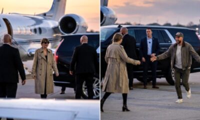 Travis Kelce Spotted Running to Hug Wife Taylor Swift at Kansas City Airport After She Arrives by Private Jet Following Her 3-Win Night at the 2026 VMAs in New Photos