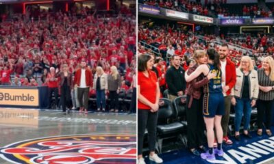 Watch the Sweet Moment Taylor Swift and Husband Travis Kelce Arrive at Gainbridge Fieldhouse and Receive a Huge Standing Ovation Before the Fever vs. Aces Game as They Cheer for Caitlin Clark in New Clip