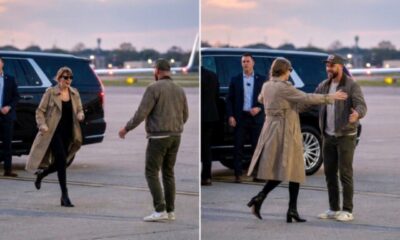 Taylor Swift Spotted Running to Hug Husband Travis Kelce and Shouting “My Mr. Cleveland” After Arriving at Kansas City Airport on Her Private Jet Following Her 3-Win Night at the 2026 VMAs in New Adorable and Hilarious Video and Photos