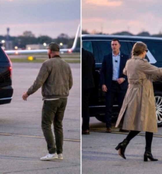 Taylor Swift Spotted Running to Hug Husband Travis Kelce and Shouting “My Mr. Cleveland” After Arriving at Kansas City Airport on Her Private Jet Following Her 3-Win Night at the 2026 VMAs in New Adorable and Hilarious Video and Photos