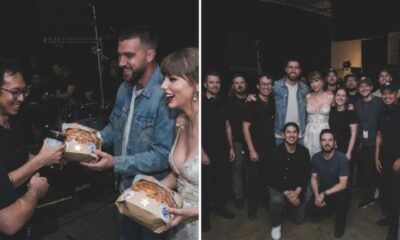 Travis Kelce Steals the Spotlight Behind the Scenes of Wife Taylor Swift’s “Patient Zero” Video, Helping Her Distribute the Homemade Sourdough Bread She Made for the Film Crew
