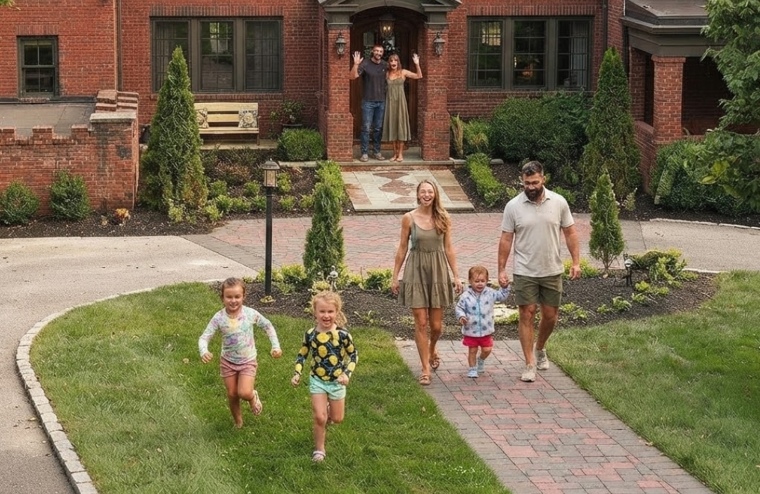 Jason and Kylie Kelce, Along With Their Kids Wyatt, Elliotte and Bennett, Spotted Arriving at Sister-in-Law Taylor Swift and Travis Kelce's $5.35 Million Ohio Lakefront Mansion with Housewarming Gifts for Their New Private Family Home... See All the Clearer Never-Before-Seen Sweet Photos