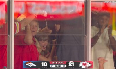 See the Adorable and Hilarious Moment Taylor Swift Almost Tore Her Brother-in-Law Jason Kelce’s Arm Off After Her Husband Travis Kelce Scored a Touchdown During the Chiefs vs. Broncos Home NFL Season Opener… See the Priceless Moment