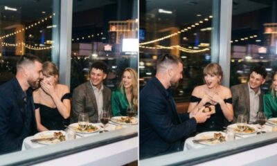 Travis Kelce Breaks Chiefs and NFL Protocol Again by Ditching the Team Hotel for a Dinner Double Date With Wife Taylor Swift, Showing Off His Brand New Dramatic Haircut, Alongside Patrick Mahomes and Brittany Mahomes to Celebrate Their 3 Month Wedding Anniversary Ahead of the Chiefs vs. Raiders Game