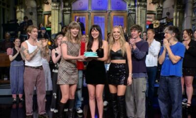 Taylor Swift, Brittany Mahomes and Dakota Johnson Steal the Spotlight as They Pose Together After Taylor Surprises Dakota With a Birthday Cake Following the End of the SNL Broadcast