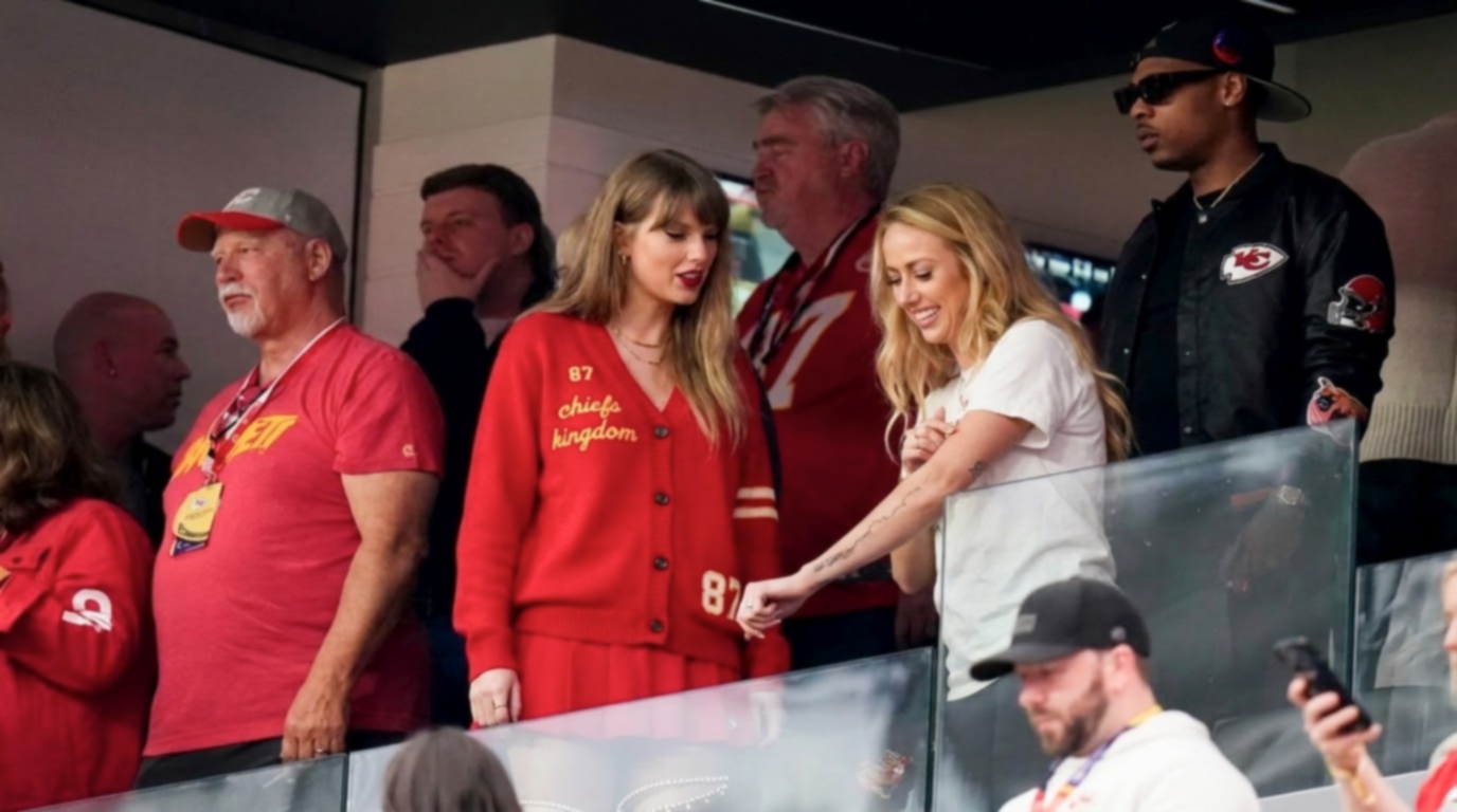 Taylor Swift Stuns as She Is Spotted at Allegiant Stadium With Brittany Mahomes, Who Shows Off Her New Arm Tattoo to Taylor, as They Support and Cheer for Their Husbands, Travis Kelce and Patrick Mahomes, During the High-Stakes Chiefs vs. Raiders Game