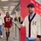 Travis Kelce Arrives Hand in Hand With Wife Taylor Swift Looking Stunning at Arrowhead Stadium for Their First-Ever Couple Tunnel Walk