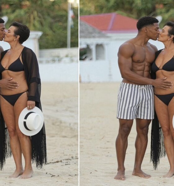 Kris Jenner was seen in a bikini at the beach in Miami sharing a kiss with her new 20 year old boyfriend after breaking up with Corey Gamble…